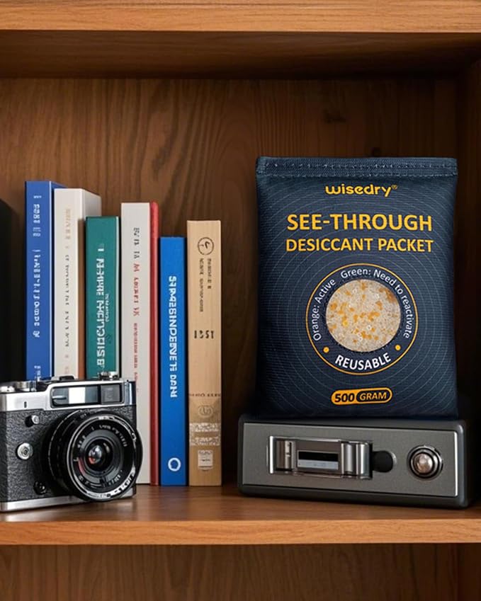 wisedry 500GX2 See-Through Silica Gel Packets, Color-Indicating Desiccant Packs - Image 8