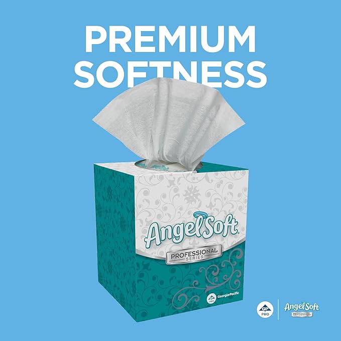 Angel Soft Professional Series 2-Ply Facial Tissue, 96 Sheets, 36 Boxes