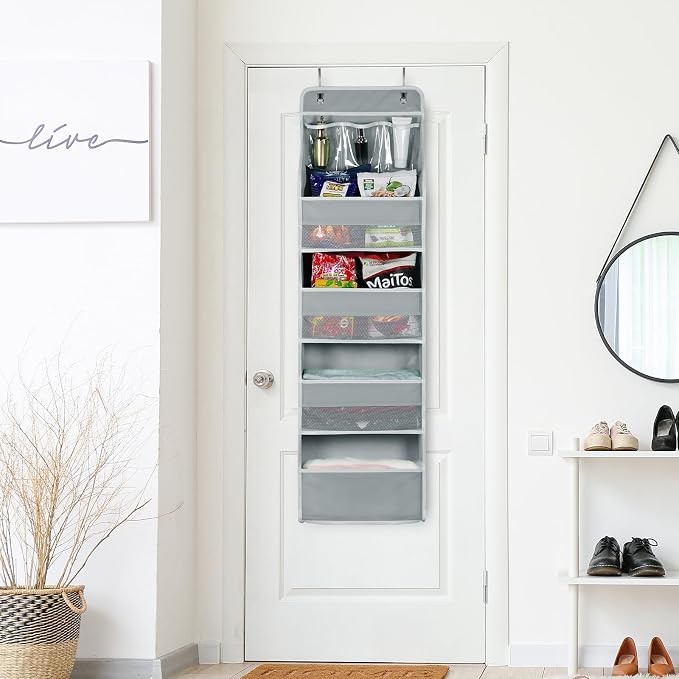 Univivi 5-Shelf Fabric Door Storage Over Door Hanging Organizer - Image 6
