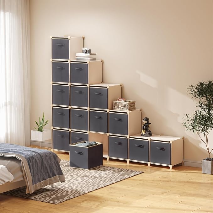 Lifewit 16 Packs Storage Cubes, 11 Inch Cube Storage Bins, Foldable Decorative - Image 8