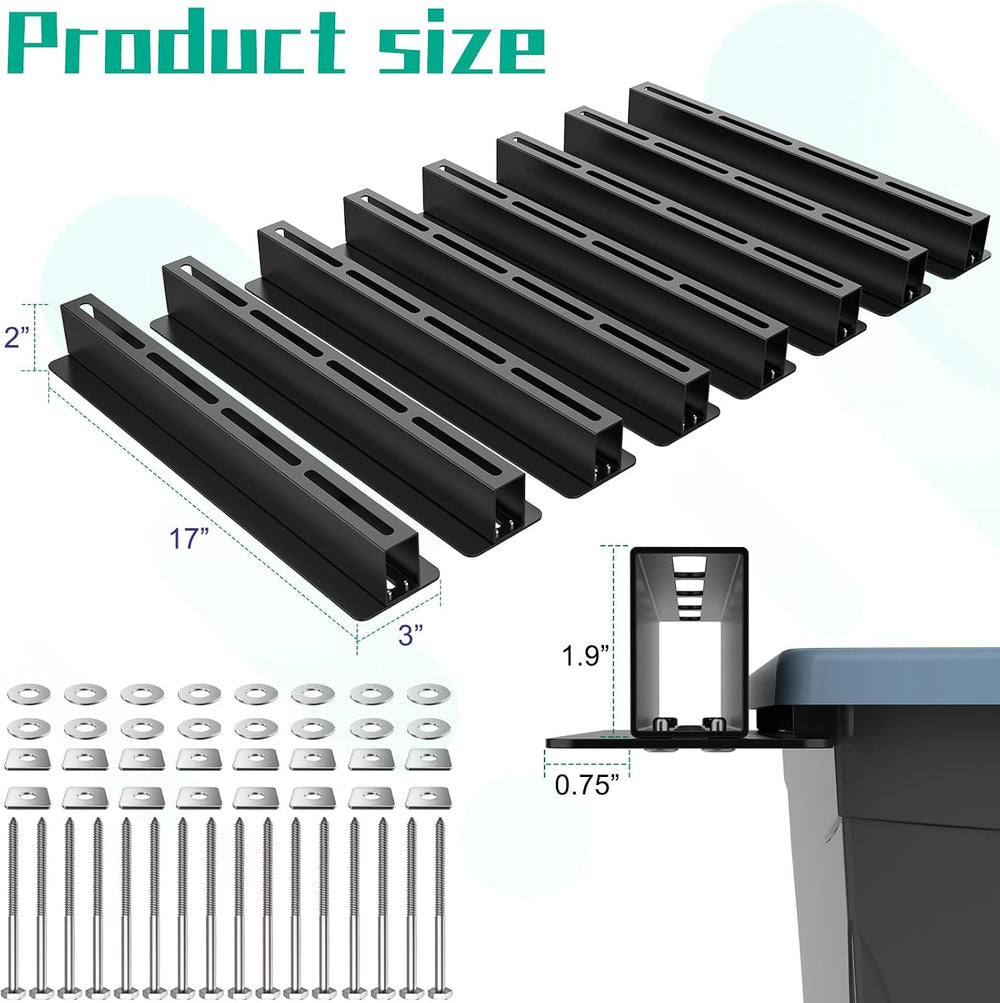 Linone Ceiling Storage Rack, 16 Inch, 8 Sets for 7 Bins