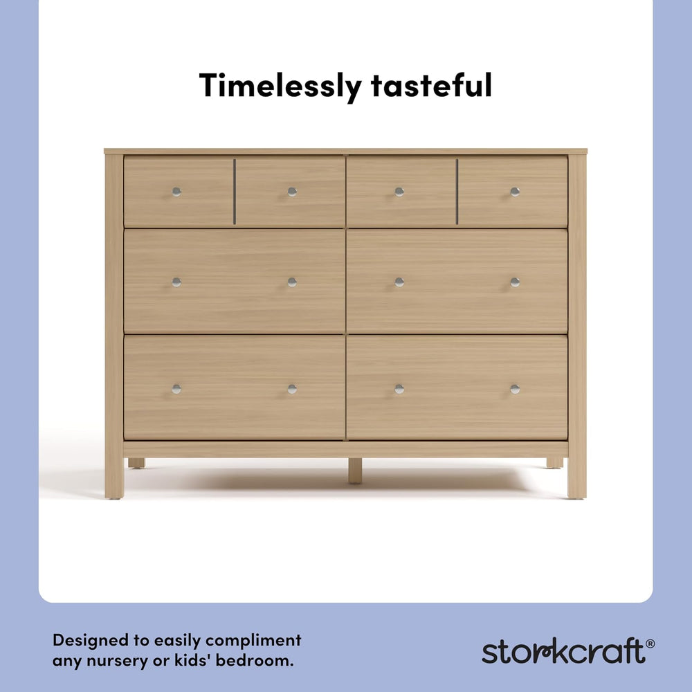 Storkcraft Horizon 6 Drawer Dresser, Driftwood