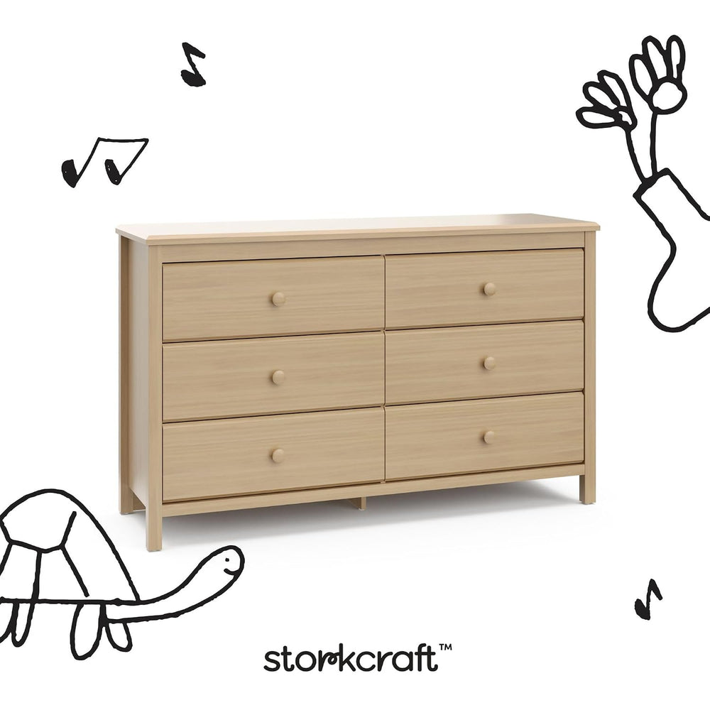 Storkcraft Alpine 6-Drawer Dresser, Driftwood