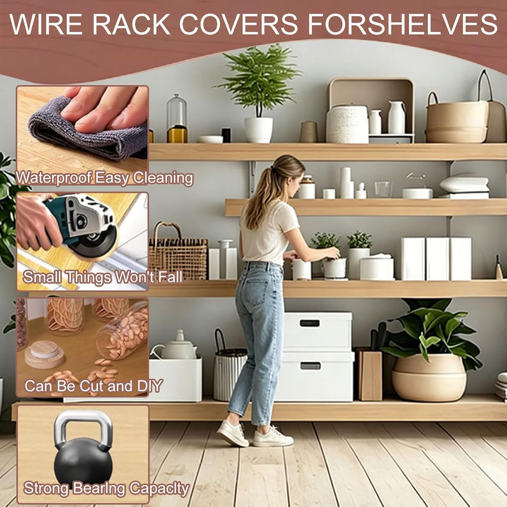 Wire Rack Cover for Garage Shelves 29x9x2in White 5pcs Wire Rack Cover Heavy ...