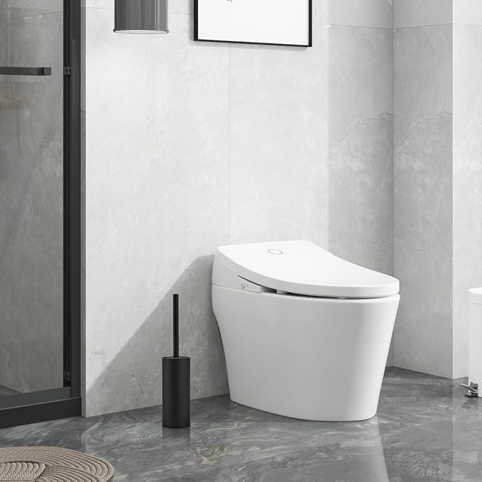 304 Stainless Steel Toilet Bowl Brush and Holder Set, Circular Floor Toilet - Image 7