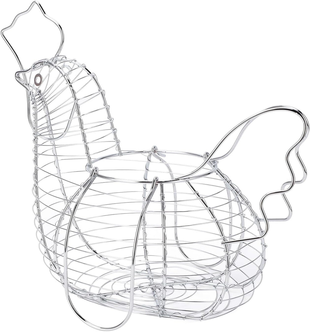 Chicken Shaped Egg Basket Fruit Storage Wire Basket for Home Kicthen