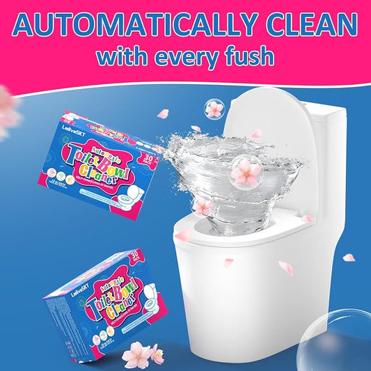 Automatic Toilet Bowl Cleaner Tablets, Prevents Stains & Odor, Safe - Image 2