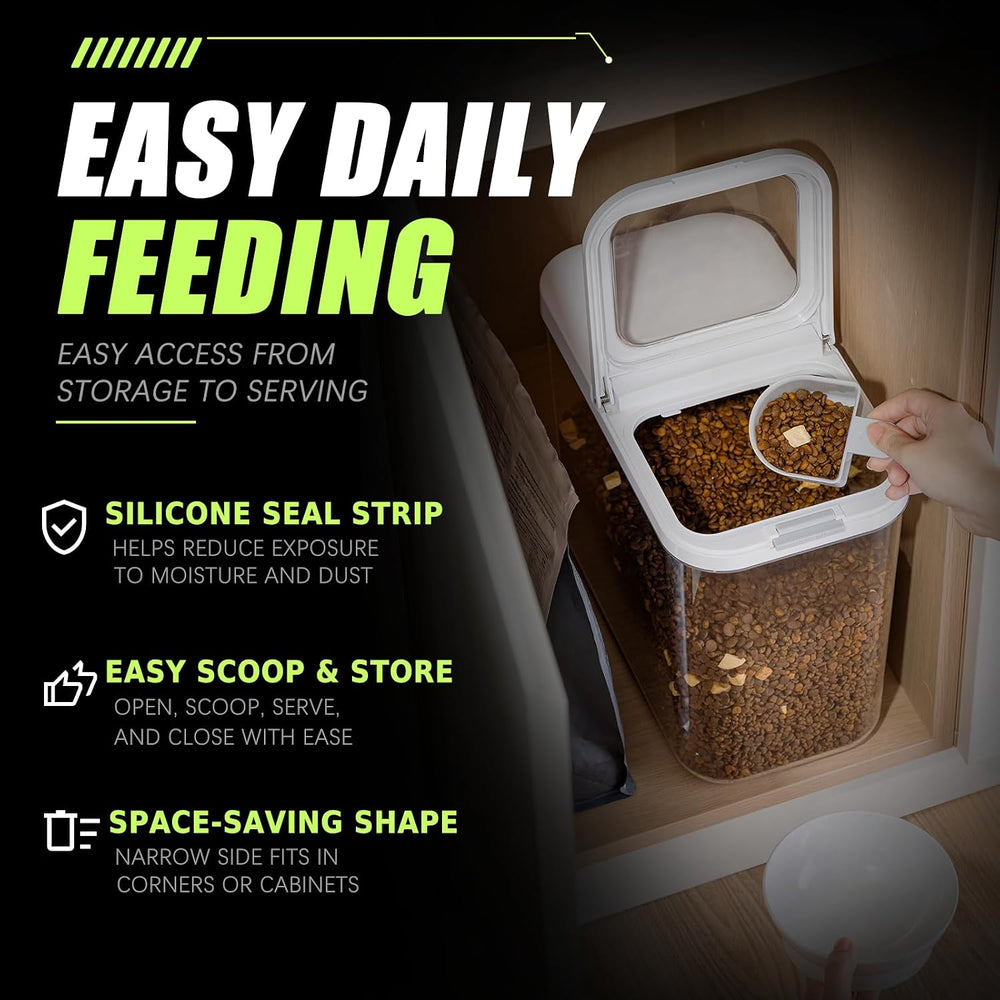 LivLab Mker Pet Food Storage Containers With Lids & Scooper