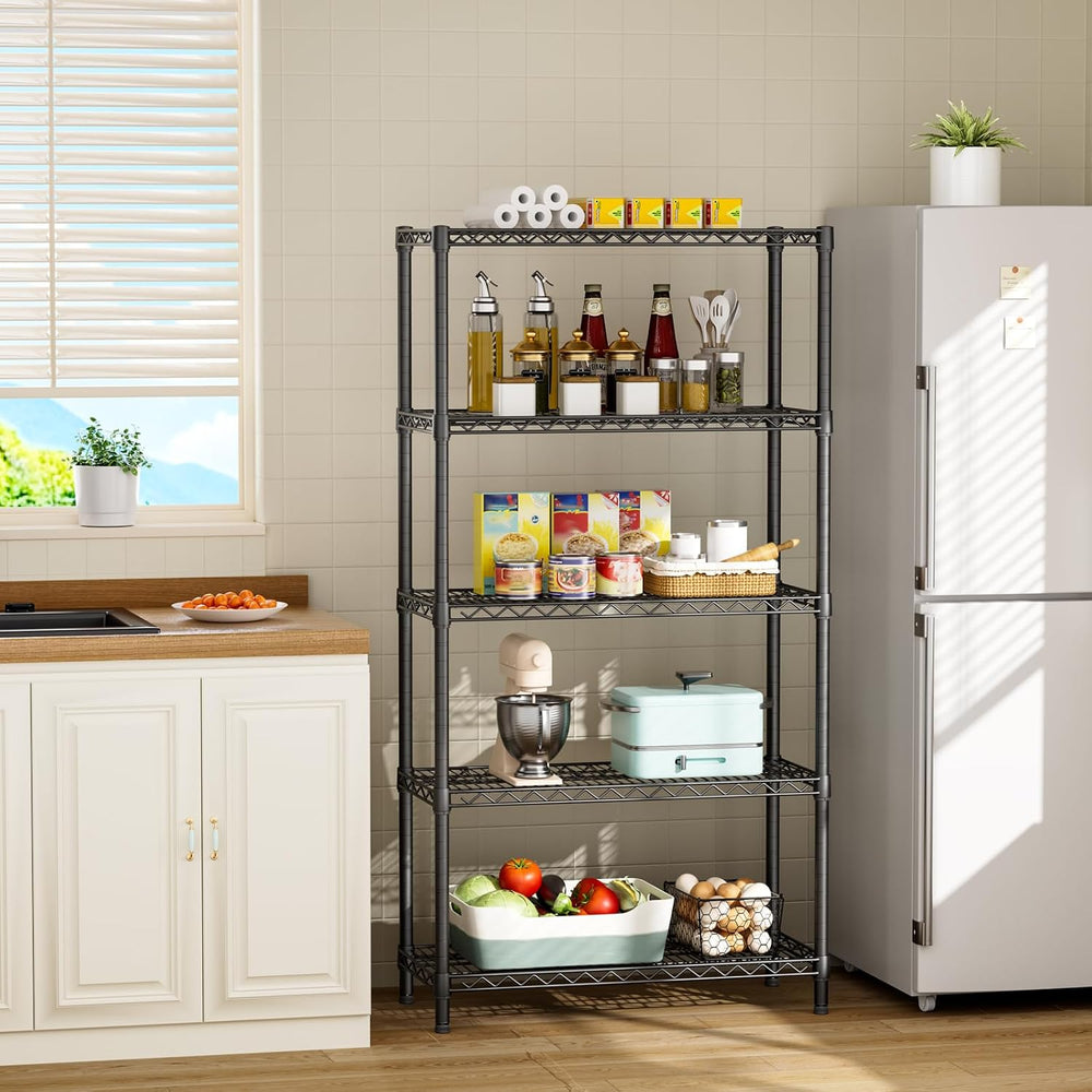 SINGAYE Shelf Closet Wire Shelving:Adjustable Metal Unit for Laundry Room Org...