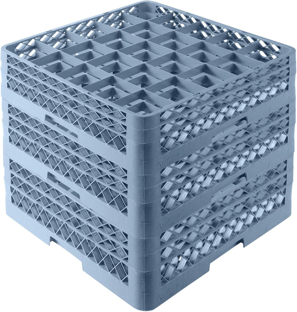 Commercial Cup Rack 3 Packs 25 Compartment Base with 2 Extenders | Polypropyl...