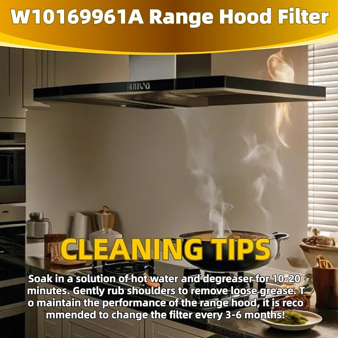 W10169961A 5 Layer Aluminum Mesh Range Hood Filter Replacement 12" x 10.5" - Image 5