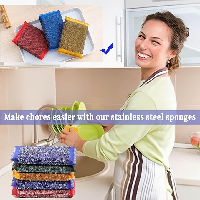 Steel Wool Scrubber Kitchen Sponges - Image 6