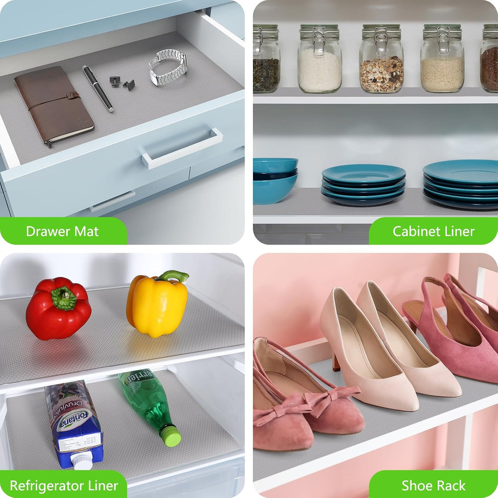 Shelf Liners for Kitchen Cabinets, Cupboard Drawer Mats 23.6"× 157.4"