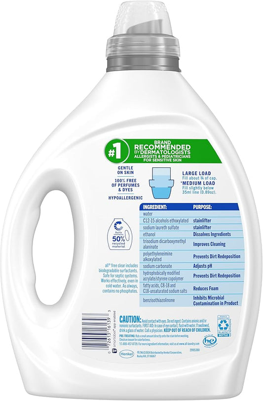 all Liquid Laundry Detergent, Free Clear - Image 2
