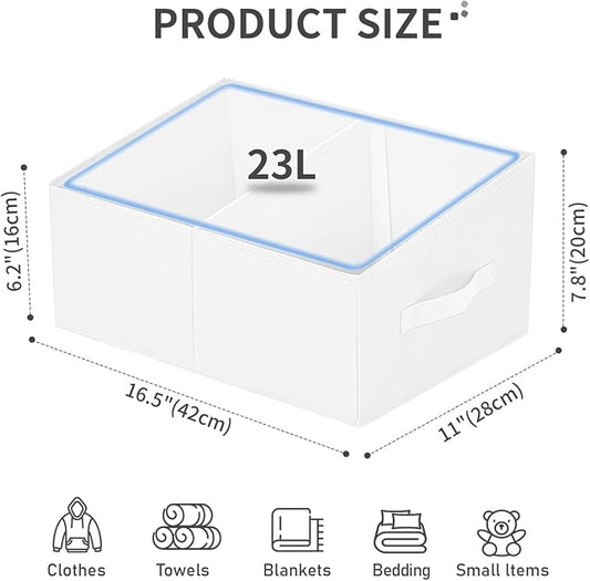 DIMJ Large Closet Shelf Organizer Bins 4 Packs - Image 2