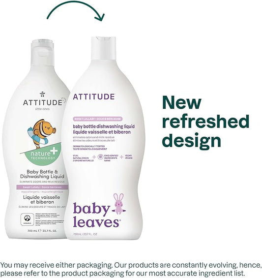 ATTITUDE Baby Dish Soap and Bottle Cleaner, EWG Verified Dishwashing Liquid - Image 2