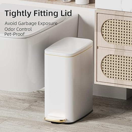 KUK Slim Bathroom Trash Can - Image 2