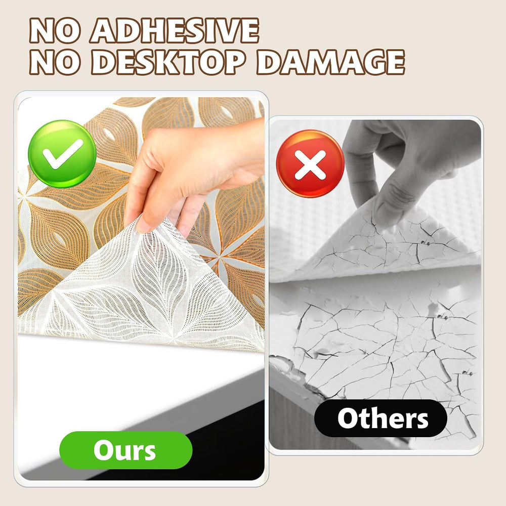 Drawer and Shelf Liner for Kitchen Cabinet,Non-Adhesive Waterproof