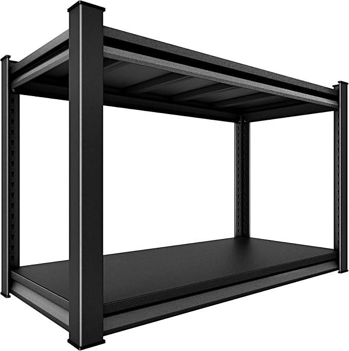 48" W 2-Tier Garage Shelving Heavy Duty, 1120LBS Loads Garage Storage Shelves - Image 7