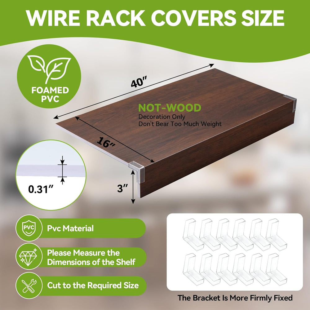 5 PCS Wire Shelf Covers,40 * 16 Wire Rack Covers for Shelves