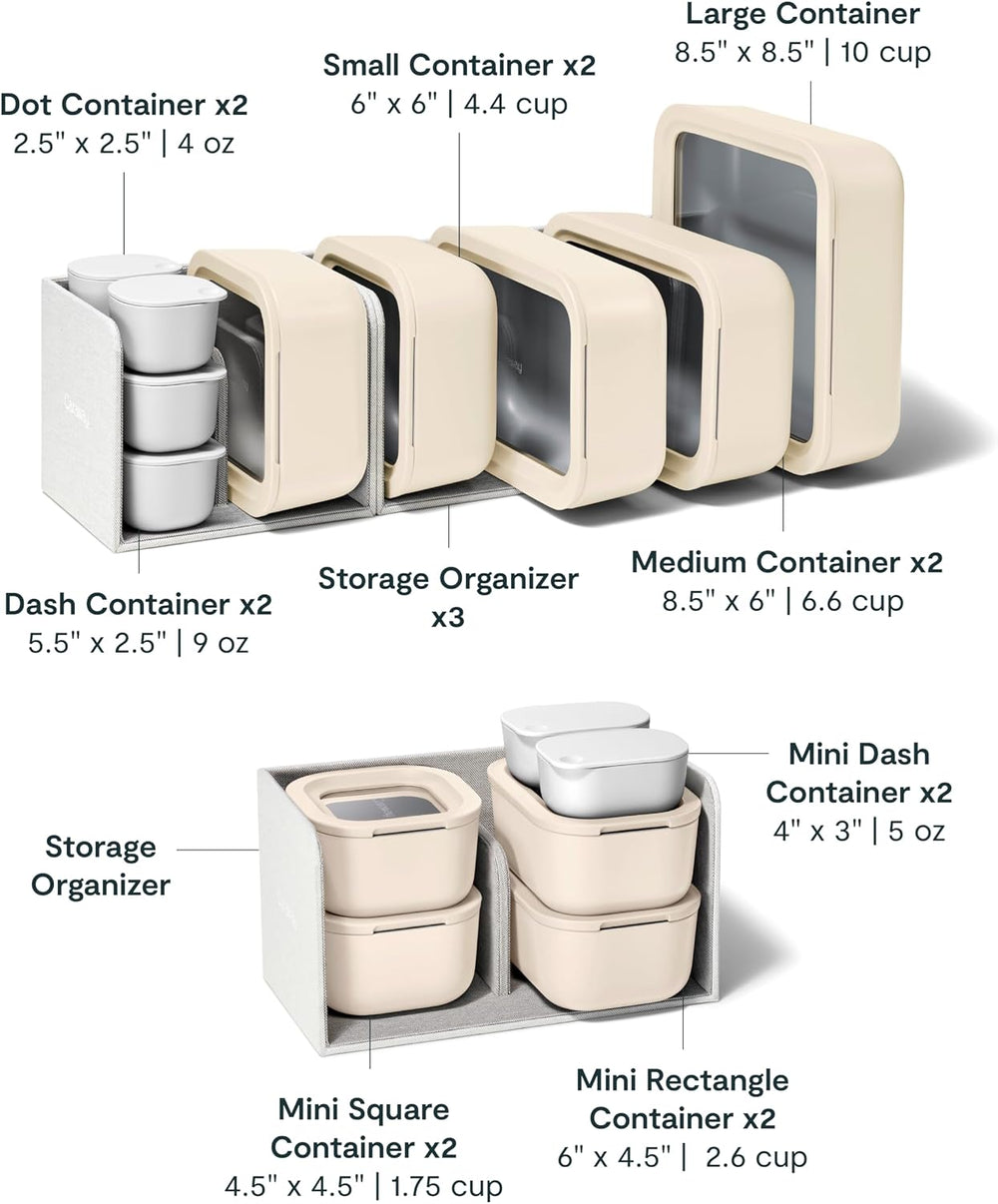 Caraway 22-Piece Glass Food Storage Set, Storage Containers for Food