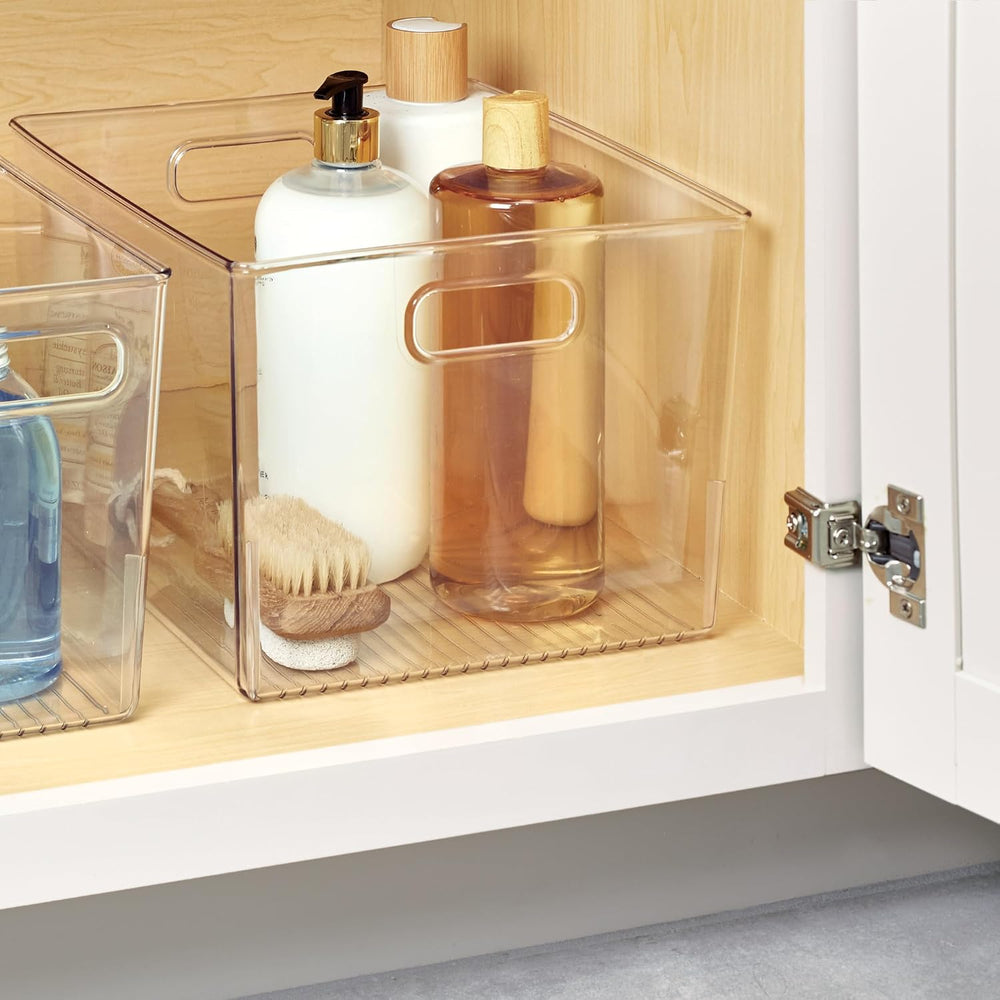 iDesign Storage Bin with Handles, Set of 2, Clear