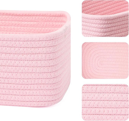 Small Storage Baskets for Organizing | Closet Organizer Bins | Shelf Toy Basket - Image 2