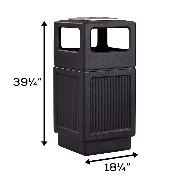 Safco Canmeleon Trash Can, 38 Gallons, Indoor and Outdoor Use, Durable & - Image 7