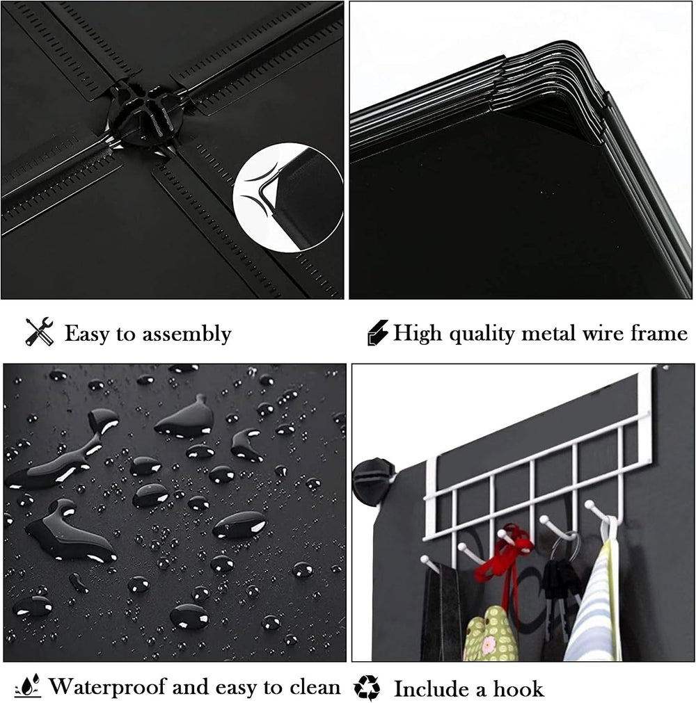 AWTATOS 6 Cube Closet Organizer Storage Shelves, Black
