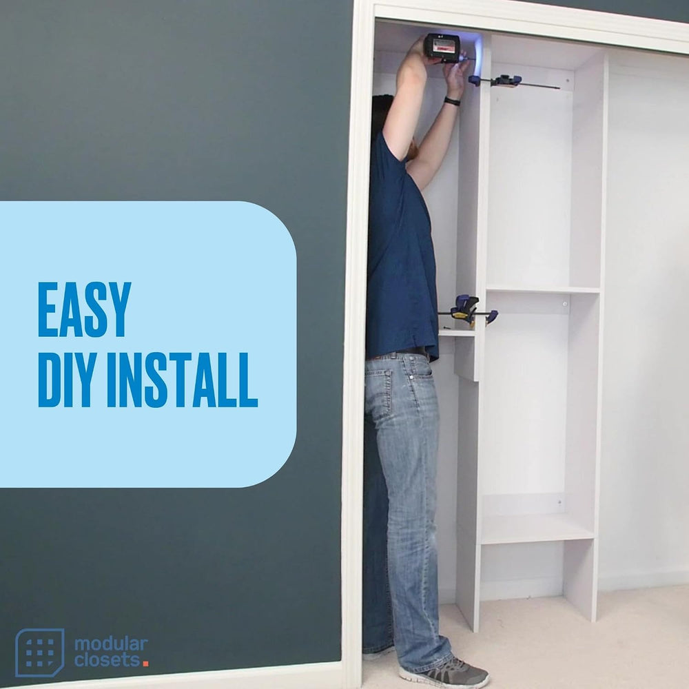 Medium Hanging Closet Unit - Modular Closet System For Hanging - Corner Close...