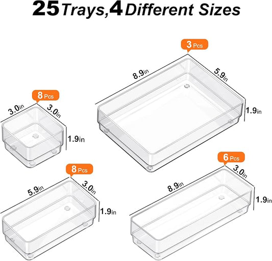 SMARTAKE 25-Piece Drawer Organizer - Image 2