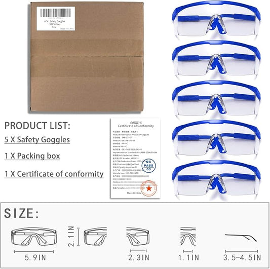 Safety Glasses, Lightweight Fog-Proof Safety Goggles - Image 2