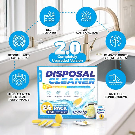 Qucship Powerful XXL Foaming Garbage Disposal Cleaner and Deodorizer Tablets - Image 2