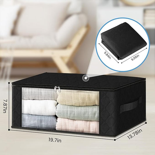 HomeHacks Storage 8-Pack Clothes Organizer Storage Bags Foldable Storage Box - Image 2