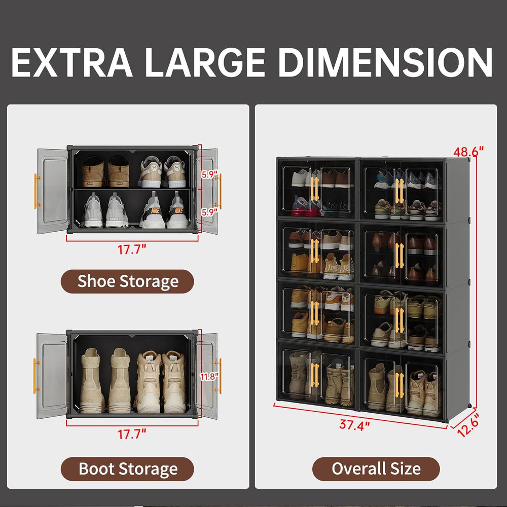 MAGINELS Expandable Shoe Rack Cabinet with Door