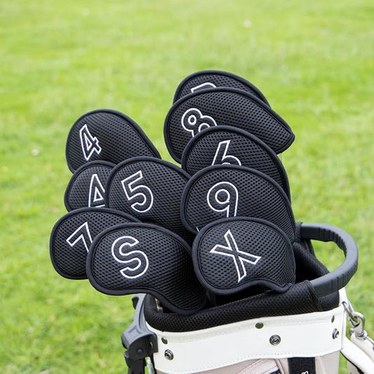 Montela Golf Iron Covers, Golf Iron Head Covers Mesh Golf Iron Covers Set 10pcs - Image 2