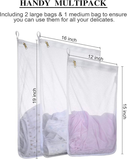 Reusable Mesh Laundry Bags, Delicates Garment Washing Bags - Image 2