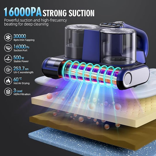 Mattress Vacuum Cleaner, 16Kpa Bed Vacuum Cleaner - Image 2