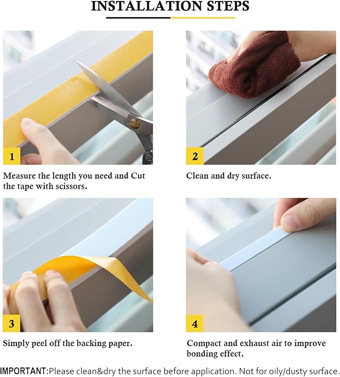 16Feet Weather Stripping Seal for Door Window, High Density Foam Tape, - Image 7