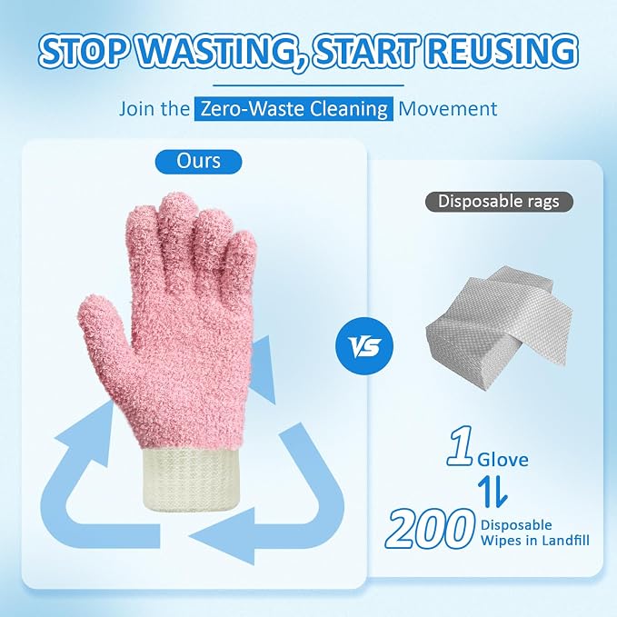 MIG4U Microfiber Dusting Gloves House Cleaning Glove - Image 9