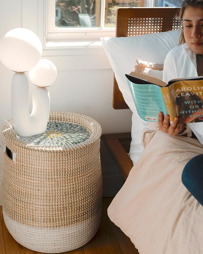 Round Seagrass Laundry Hamper - Image 6