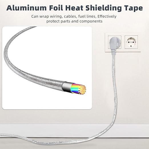 Zonon 2 Rolls Aluminum Foil Tape Heat Shield Tape Barrier Adhesive Reflective - Image 7