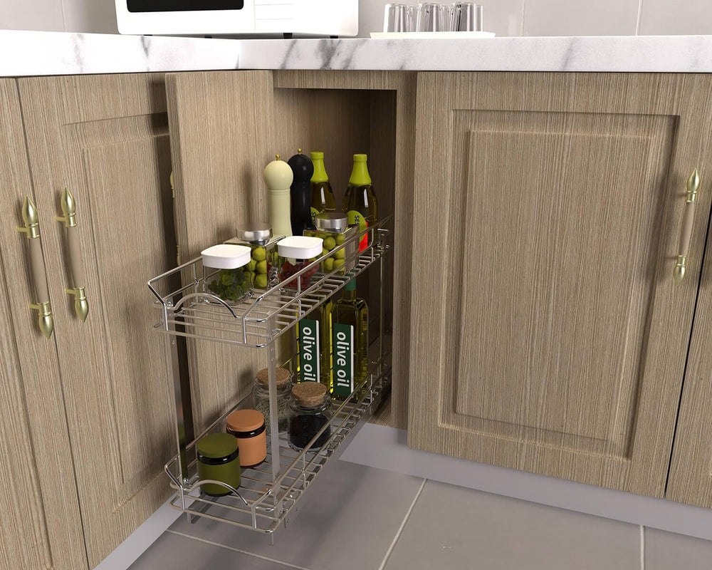 OCG Slide Out Cabinet Organizer for Narrow Cabinet (9" W X 21" D), ...