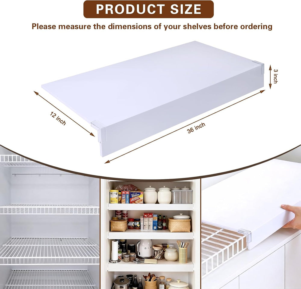 Wire Shelf Covers for Wire Shelving,36''W X12 D,White5 Pcs