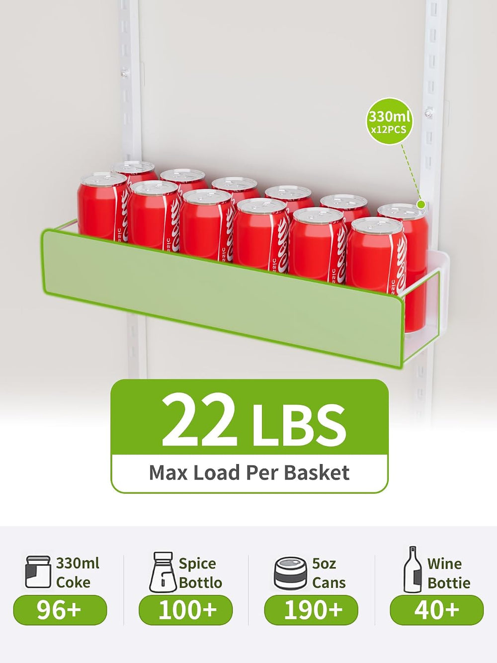 8-Tier Over Door Pantry Organizer, Metal Hanging Storage Rack for Kitchen Bed...