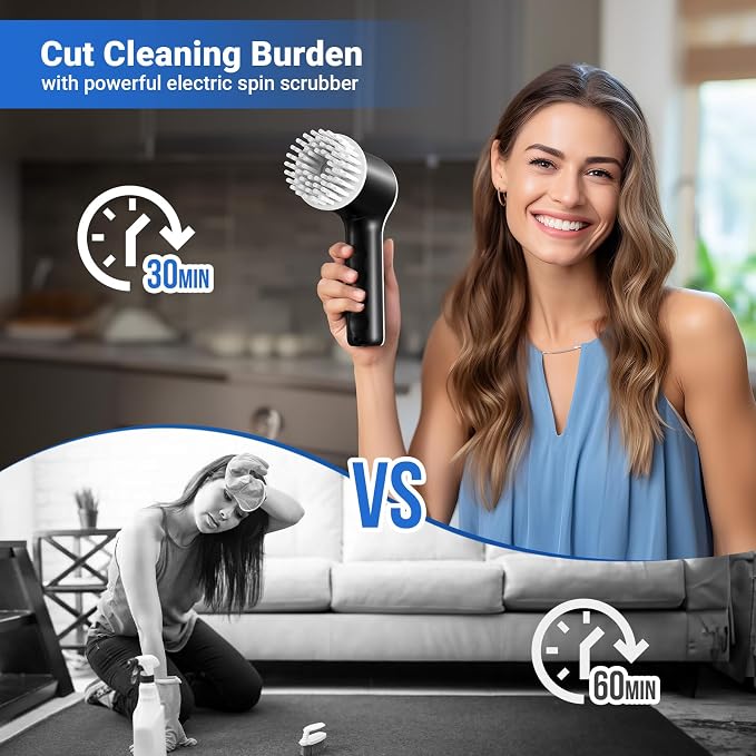 Electric Spin Scrubber, Cordless Shower Scrubber - Image 6