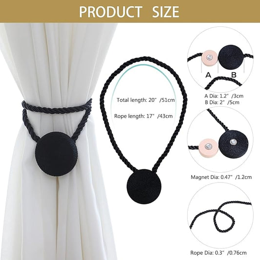 Magnetic Curtain Tiebacks - 12mm Magnetic Tie Backs - Image 2