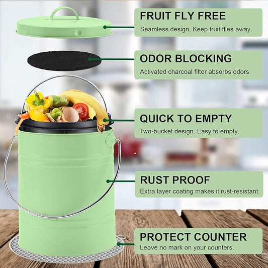 Compost Bin, LALASTAR Countertop Compost Bin - Image 2