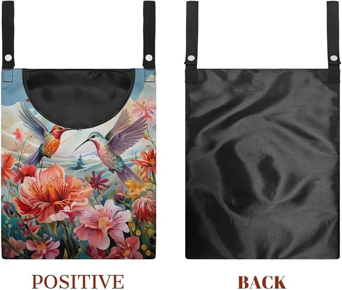 Hummingbird Hibiscu Large Capacity 14.5 x 12 Inch Clothespin Bag - Image 7