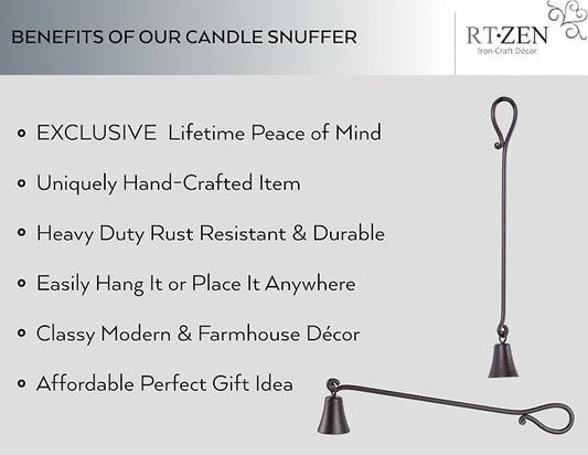 RTZEN Rustic Bell Candle Snuffer - Image 2